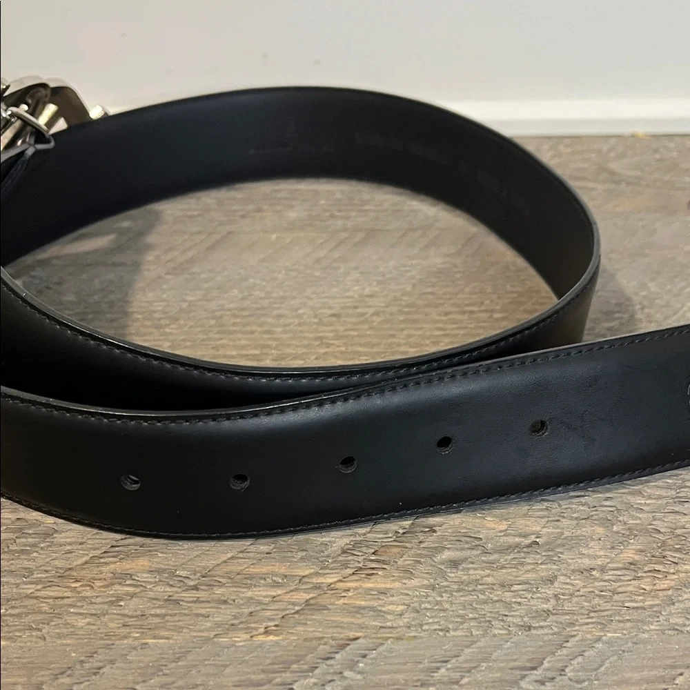 Etienne Aigner Black Belt with Silver Buckle - Picture 5 of 5